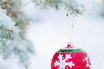 Free glass ball, Christmas ornament